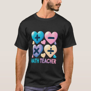 Wiskunde Leraar Hart Snoep Valentijnsdag Wiskunde  T-shirt