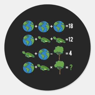 Wiskunde leraar Humor dag van de aardorder Ronde Sticker
