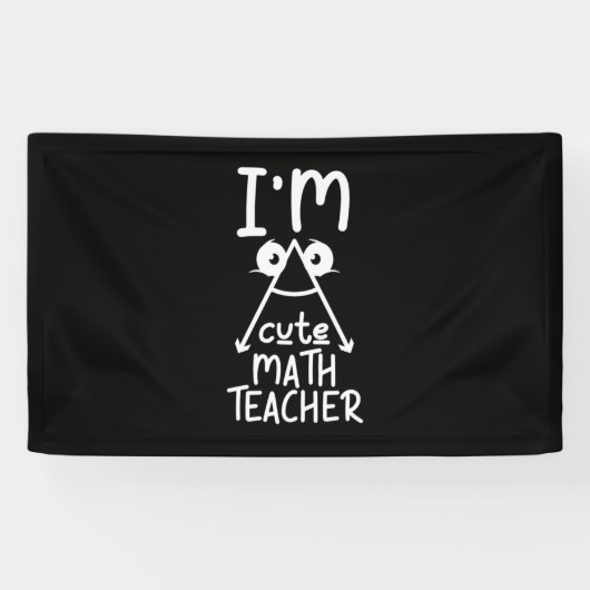 Wiskunde leraar I am Wiskunde leraar Spandoek (Horizontaal)