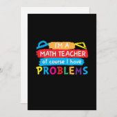 Wiskunde leraar ik ben Wiskunde leraar Feestdagenkaart (Voorkant / Achterkant)