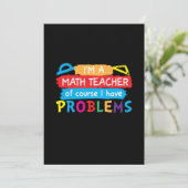 Wiskunde leraar ik ben Wiskunde leraar Feestdagenkaart (Staand voorkant)