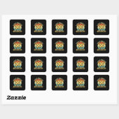 Wiskunde leraar ik heb vaardigheden vierkante sticker (Vel)