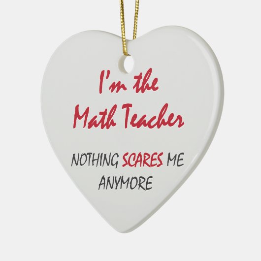 Wiskunde leraar keramisch ornament (Links)