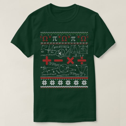 Wiskunde leraar kerstliefde leraren Ugly Sweater T-shirt (Design voorkant)