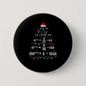 Wiskunde leraar kerstmis Wiskunde Merry Xmas Tree  Ronde Button 5,7 Cm (Voorkant)