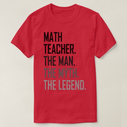 Wiskunde Leraar man T-shirt (Design voorkant)