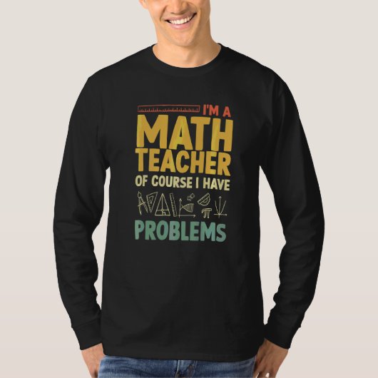 Wiskunde Leraar Mannen Statistieken algebra Mathem T-shirt (Voorkant)