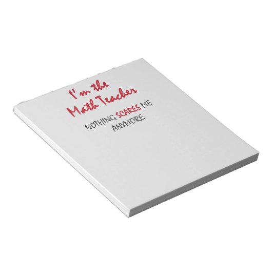 Wiskunde leraar notitieblok (Schuin)