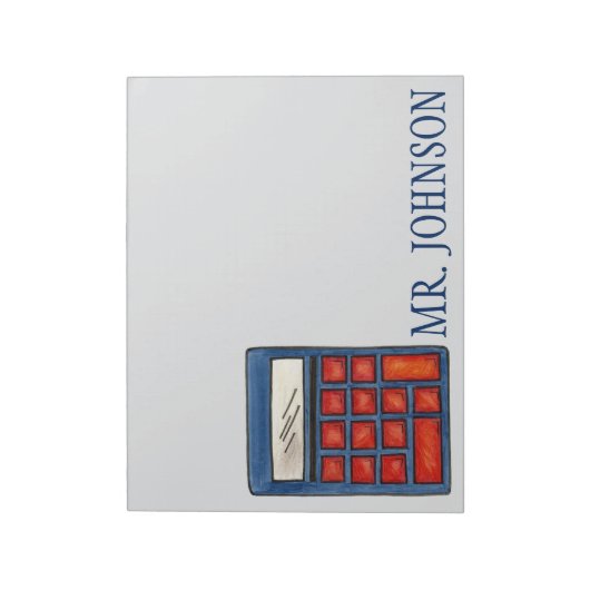 Wiskunde leraar Notitieblok (Linkerzijde)