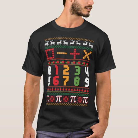 Wiskunde Leraar Oogly kerstkeuken T-Shirt (Voorkant)