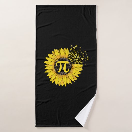 Wiskunde leraar pi nummer zonnebloem badhanddoek (Badhanddoek)