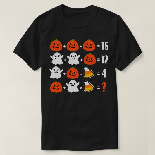 Wiskunde Leraar puzzel hallween T-shirt (Design voorkant)