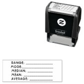 Wiskunde leraar Rubber Stamp Mediaan/Mean/Mode Zelfinktende Stempel (In situ)