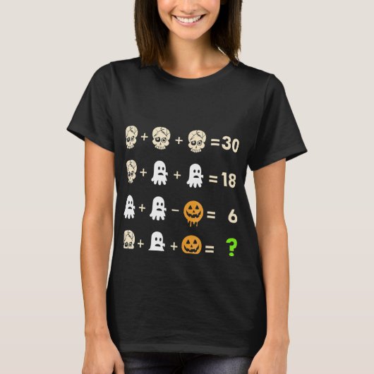 Wiskunde leraar Shirt Halloween (Voorkant)