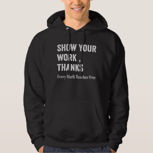 Wiskunde Leraar Show Uw Bedankt Vergelijking Fysie Hoodie