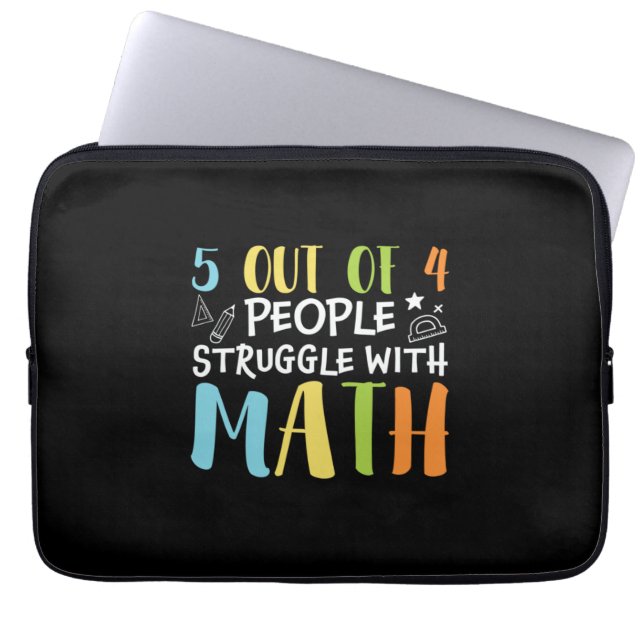 Wiskunde leraar strijd met Wiskunde Laptop Sleeve (Voorkant)