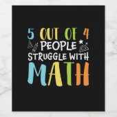 Wiskunde leraar strijd met Wiskunde Wijn Etiket (Enkel label)