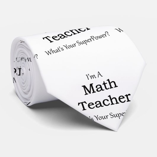 Wiskunde leraar stropdas (Opgerold)