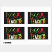 Wiskunde leraar terug naar school rechthoekige sticker (Vel)