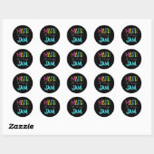 Wiskunde leraar terug naar school ronde sticker (Vel)