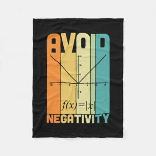 Wiskunde leraar vermijdt negativiteit fleece deken