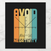 Wiskunde leraar vermijdt negativiteit wijn etiket (Enkel label)