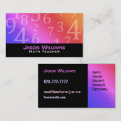 Wiskunde leraar Visitekaartjes (Voorkant / Achterkant)