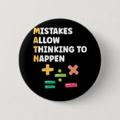 Wiskunde leraar voorschoolwiskundige ronde button 5,7 cm (Voorkant)