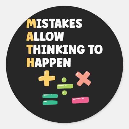 Wiskunde leraar voorschoolwiskundige ronde sticker (Voorkant)