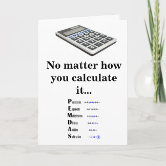 Wiskunde Leraar Waardering Bedankkaart