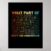 Wiskunde leraar wat voor deel van de Wiskunde Poster (Voorkant)