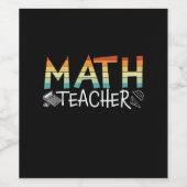 Wiskunde leraar wijn etiket (Enkel label)