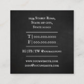 Wiskunde leraar/Wiskunde-aannemer Vierkante Visitekaartje (Achterkant)