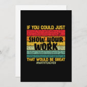 Wiskunde leraar Wiskunde als u het maar kunt Feestdagenkaart (Voorkant / Achterkant)