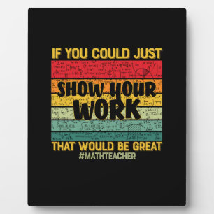 Wiskunde leraar Wiskunde als u het maar kunt Fotoplaat