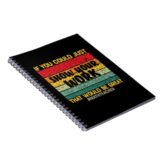 Wiskunde leraar Wiskunde als u het maar kunt Notitieboek (Rechterzijde)