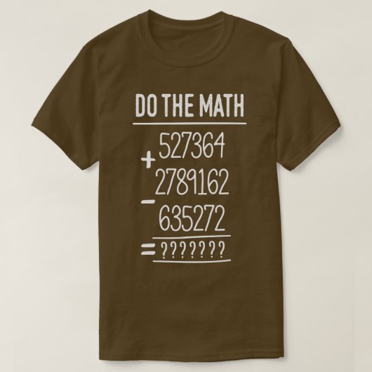 Wiskunde leraar wiskunde grappig t-shirt (Design voorkant)