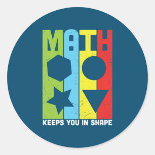Wiskunde leraar Wiskunde houdt je in vorm Ronde Sticker