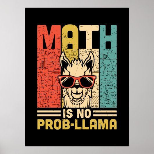 Wiskunde leraar Wiskunde is geen probleem Poster (Voorkant)