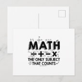 Wiskunde leraar | wiskunde wiskundegeschenken briefkaart (Voorkant / Achterkant)