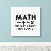 Wiskunde leraar | wiskunde wiskundegeschenken canvas afdruk (Insitu (Houten vloer))