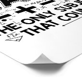 Wiskunde leraar | wiskunde wiskundegeschenken poster (Hoek)