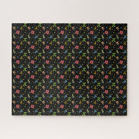 Wiskunde leraar - wiskundegegevens geek symbolen legpuzzel (Horizontaal)