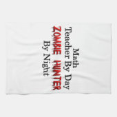 Wiskunde leraar/Zombie Hunter Theedoek (Horizontaal)