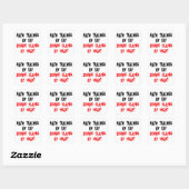 Wiskunde leraar Zombie-laag Vierkante Sticker (Vel)