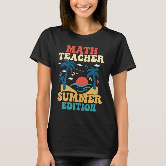 Wiskunde leraar zomerreces t-shirt (Voorkant)