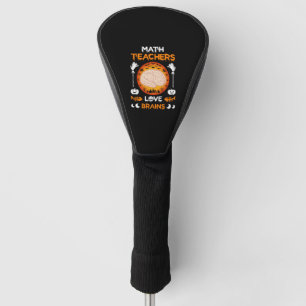 Wiskunde Leraren Liefde Hersenen Grappig Halloween Golfheadcover