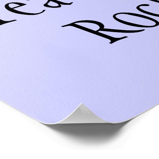 Wiskunde leraren rots! poster (Hoek)