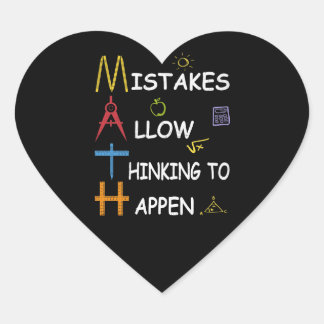 Wiskunde lerarenfouten maken denkwerk mogelijk hart sticker
