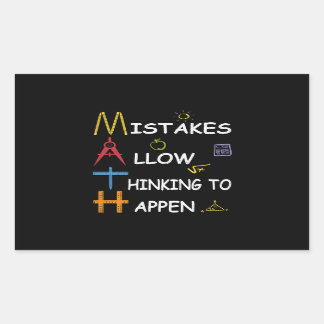 Wiskunde lerarenfouten maken denkwerk mogelijk rechthoekige sticker